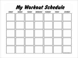 printable workout log workout schedule template free word excel pdf format format