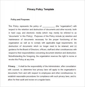 privacy policy example example privacy policy template download