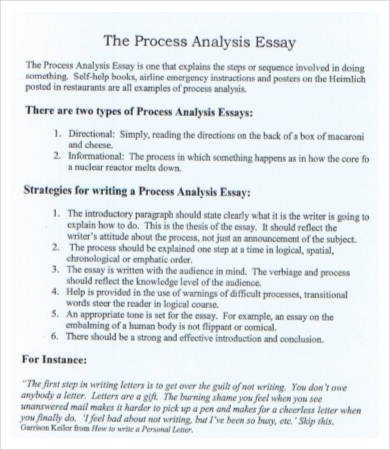 process analysis essay example