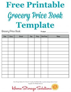 product catalogue templates grocery price book printable