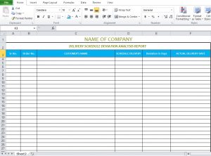 production schedule template delivery schedule template in excel format