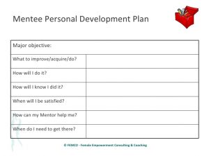 professional development plans example effective and successful mentoring