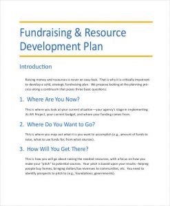 professional development plans example fundraising development plan