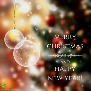 professional email template wish for christmas and new year on image with festive decoration