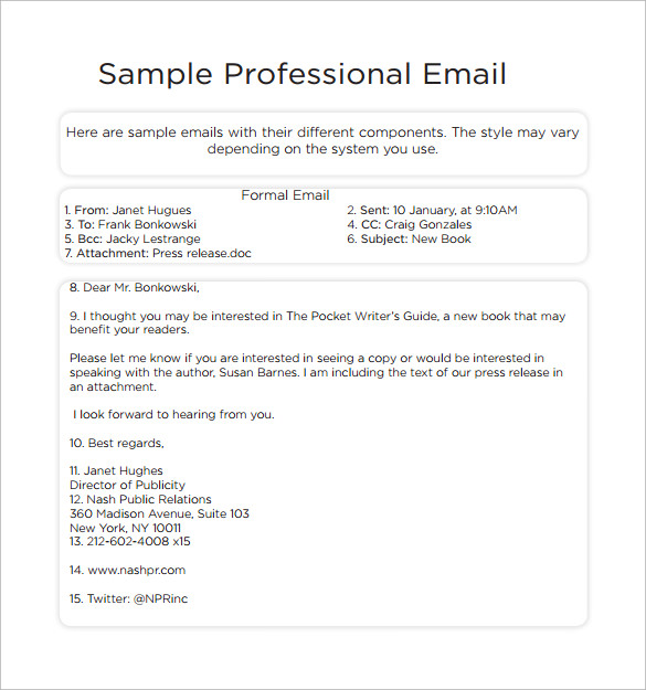 professional email templates