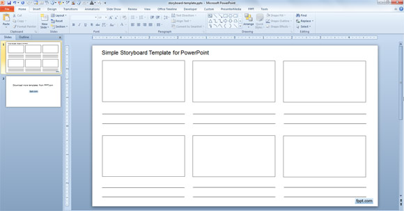 professional film storyboard template