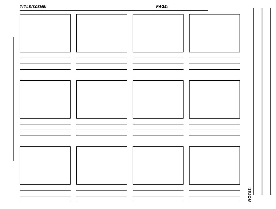 professional film storyboard template