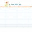 professional reference list template party guest list template