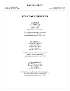 professional references template job resume references page download template download resume