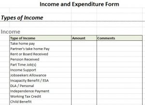 profit and loss statement for self employed income and expenditure form