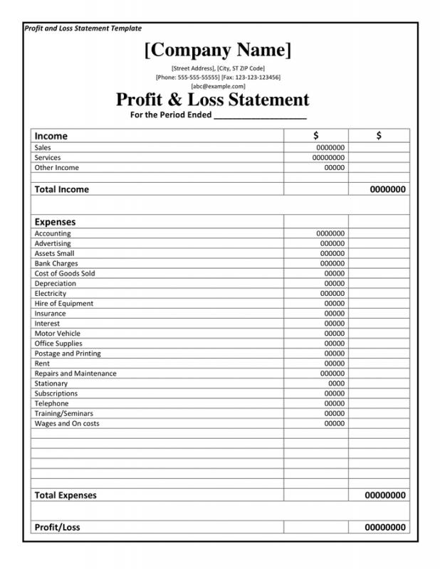 profit and loss statement pdf