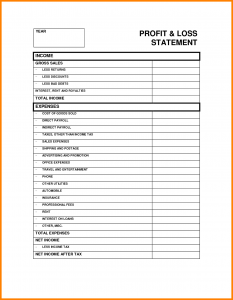 profit and loss template for self employed profit and loss template for self employed business templates free income profit and loss statement template sample