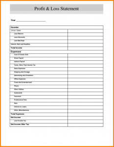 profit loss template blank profit and loss statement business templates profit and loss statement template with simple table layout x