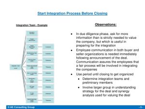 project communication plan example post merger integration keys to success