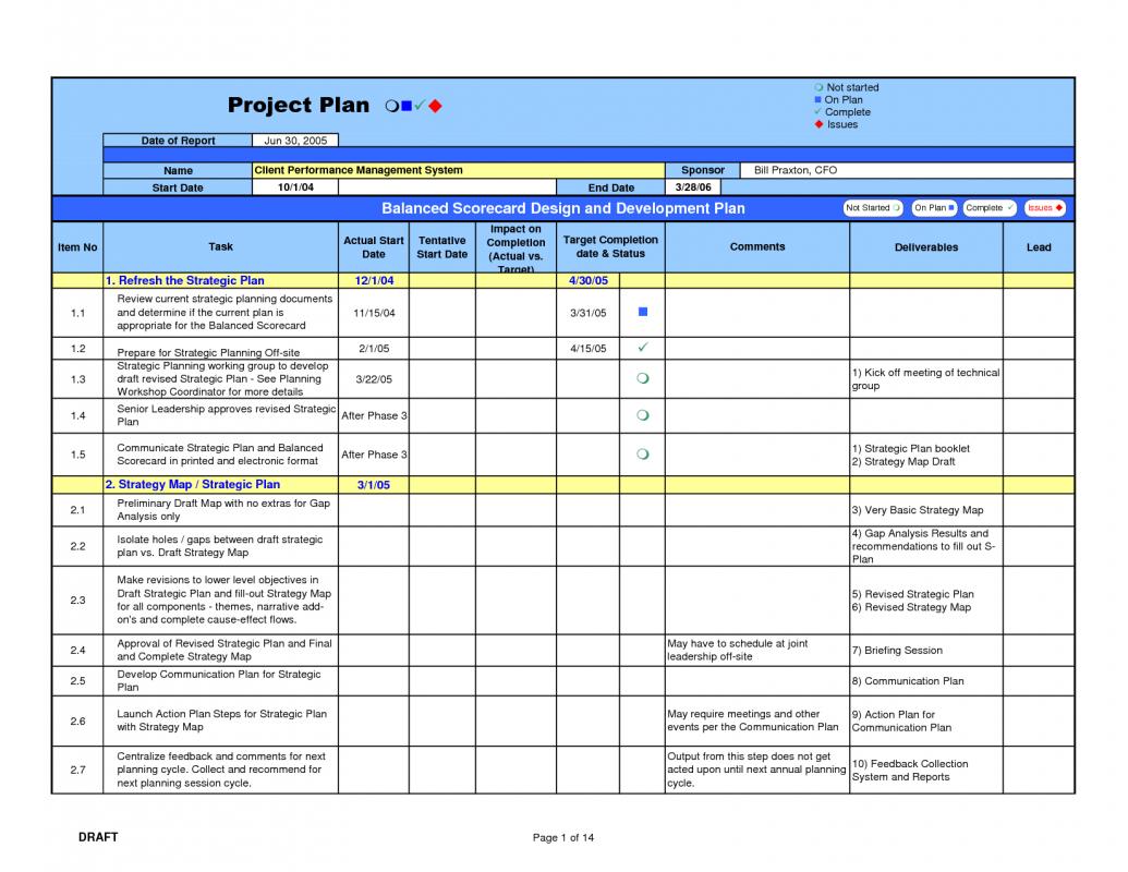 project management plan example