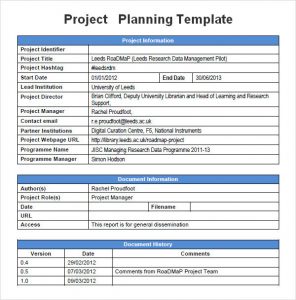 project management plan template sample project management planning template pdf