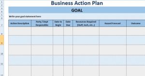 project outline template business action plan