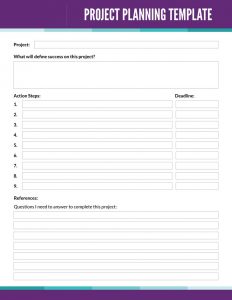 project plan template word project planning template