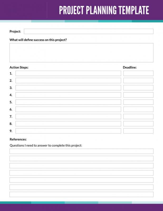 project plan template word