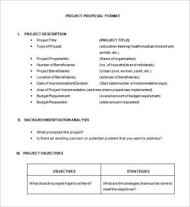 project proposal example project proposal format