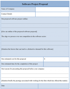 project proposal format softwareprojectproposaltemplate