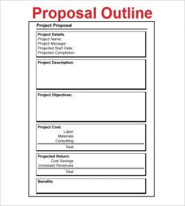 project proposal outline free project proposal outline download