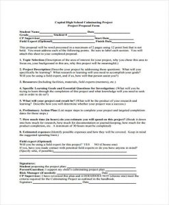 project proposal outline high school project proposal template