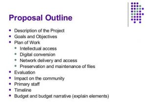 project proposal outline project proposal outline planning and implementing a digital library project cb