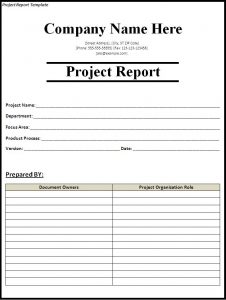project report template project report template