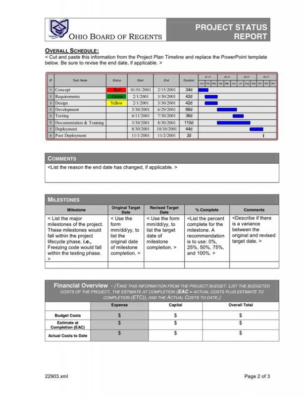 project timeline template word