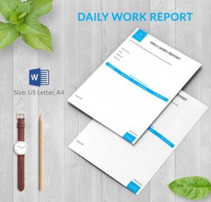 project update template daily report template word download min x