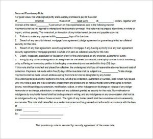 promissory note for car bank secured promissory note template word doc