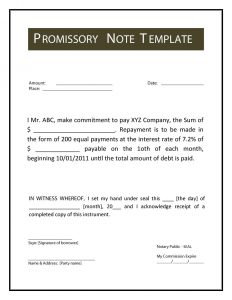 promissory note template promissory note template 33
