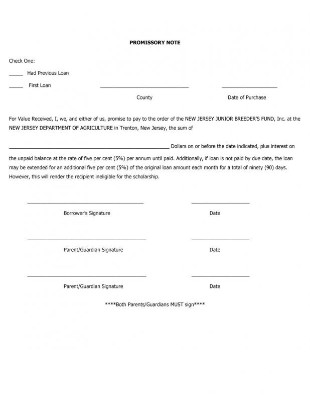 promissory note templates free