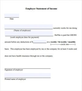 proof of income form proof of income letter template pdf