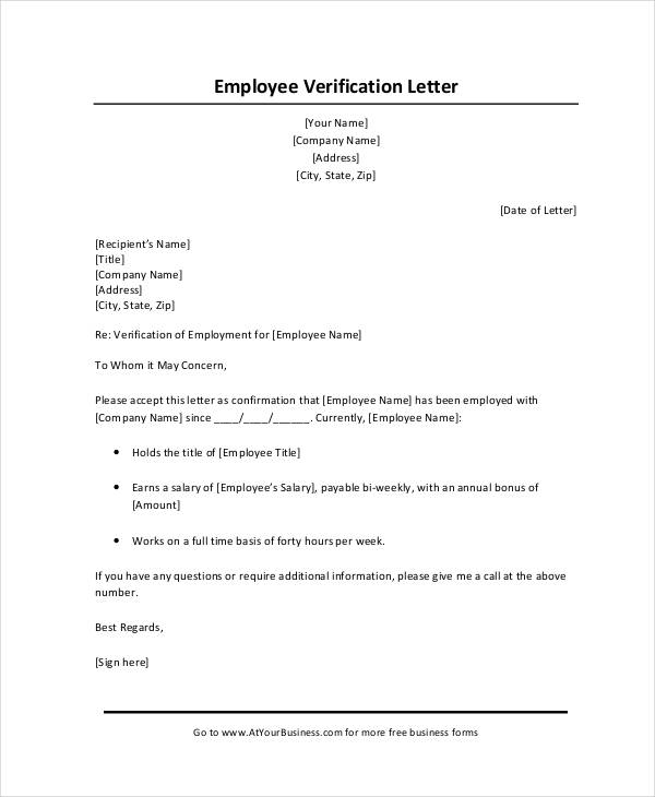 proof of income letter
