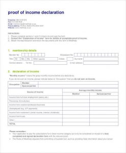 proof of residency letter template pdf proof of income declaration
