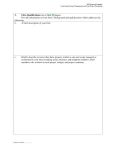 proposal letter template rfp proposal template for construction project management and