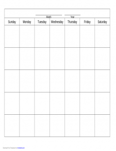 proposal template free blank calendar template l