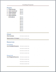 proposal template word funding proposal template
