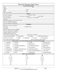psychotherapy progress note template pdf physical therapy intake form