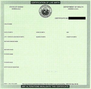 puppy birth certificate hawaiian birth certificate blank