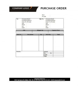 purchase order template word purchase order