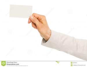 qr code business cards closeup hand business woman holding business card high resolution photo
