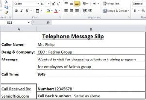 query letter format sample telephone message slips
