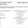 questionnaires templates word customer service survey template