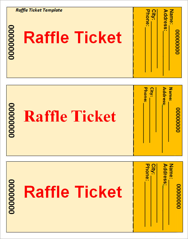 raffle ticket template