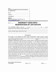 real estate bill of sale warrantydeedwithreservationoflifeestate