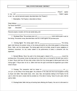 real estate contract basic real estate sales contract template