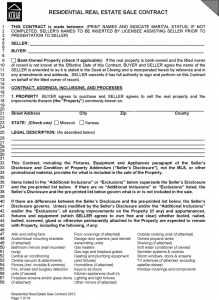 real estate contracts kansas residential real estate sale contract form